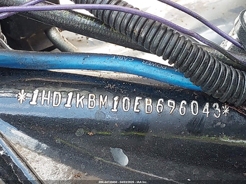 2014 Harley-Davidson Flhx Street Glide VIN: 1HD1KBM10EB696043 Lot: 44730450