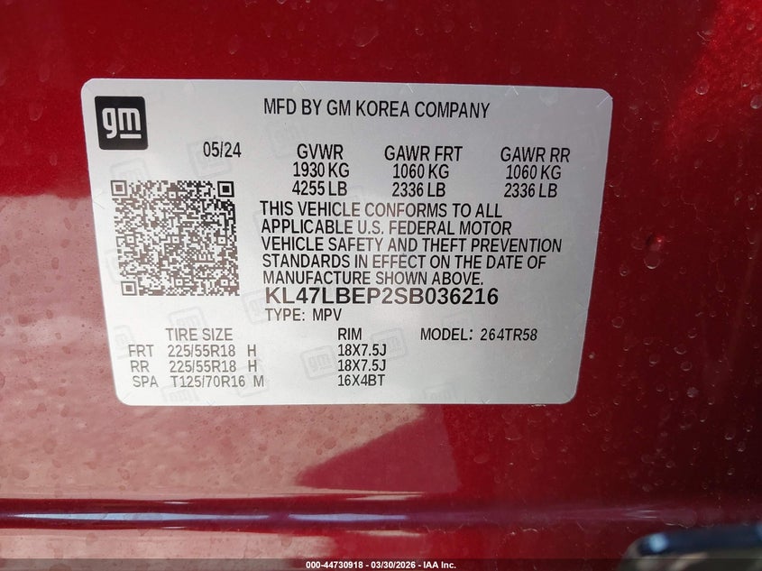 BUICK ENVISTA 2025 VIN KL47LBEP2SB036216