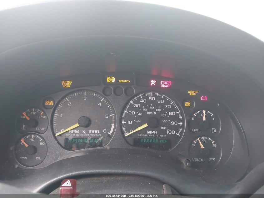 2000 Chevrolet Blazer VIN: 1GNDT13W2Y2185674 Lot: 44731060