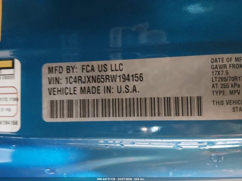 JEEP WRANGLER 4XE 2024 VIN 1C4RJXN65RW194156