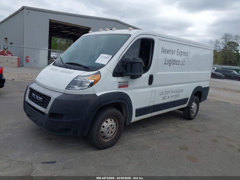 Vin: 3c6lrvag7me568584, lot: 45229685, ram promaster 1500 low roof 136 wb 20212