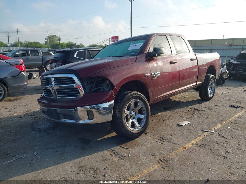 Vin: 01c6rr7ttxks71333, lot: 45230074, ram 1500 classic big horn  4x4 6'4 box 20192