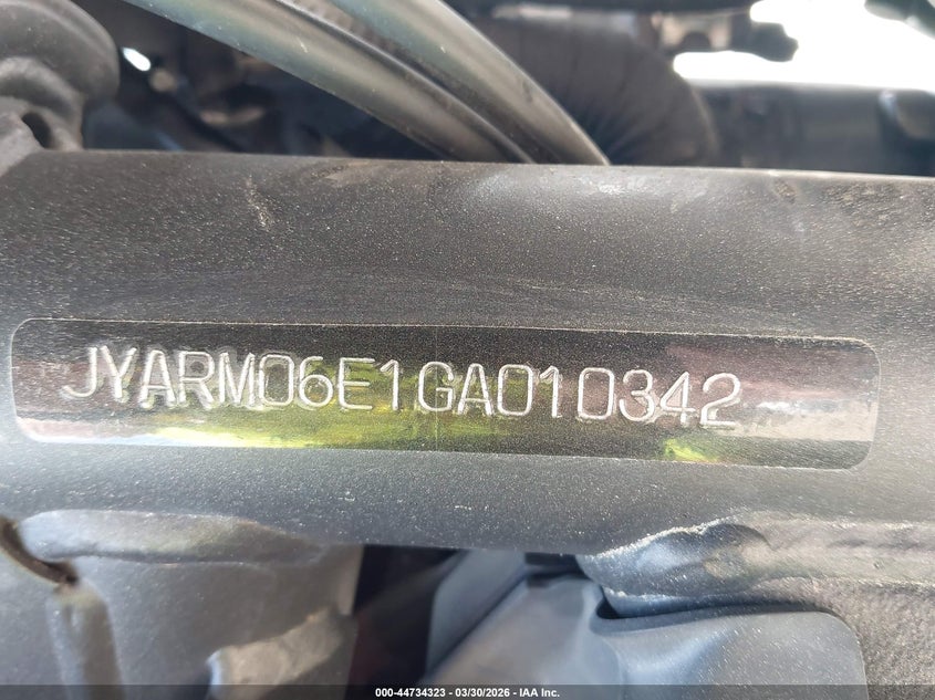 2016 Yamaha Fz07 VIN: JYARM06E1GA010342 Lot: 44734323