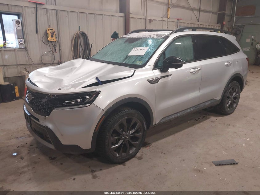 Vin: 5xyrkdlf2mg041898, lot: 45231749, kia sorento sx prestige 20212