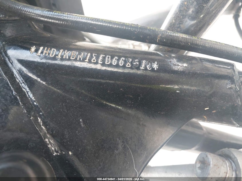 2014 Harley-Davidson Flhx Street Glide VIN: 1HD1KBM18EB668510 Lot: 44734941