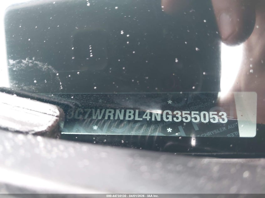 2022 Ram 5500 Chassis Tradesman/Slt VIN: 3C7WRNBL4NG355053 Lot: 44735130