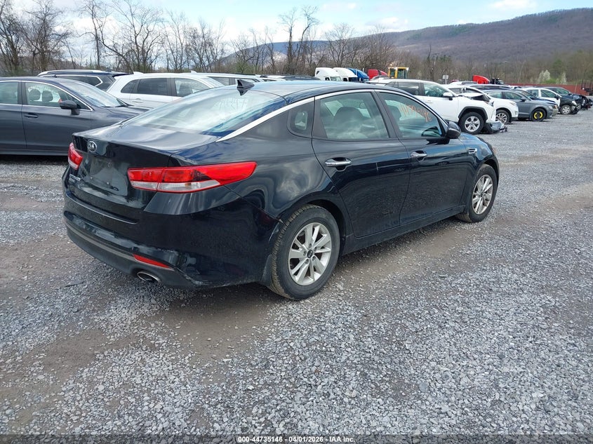 Vin: 5xxgt4l36gg022239, lot: 45232334, kia optima lx 20164