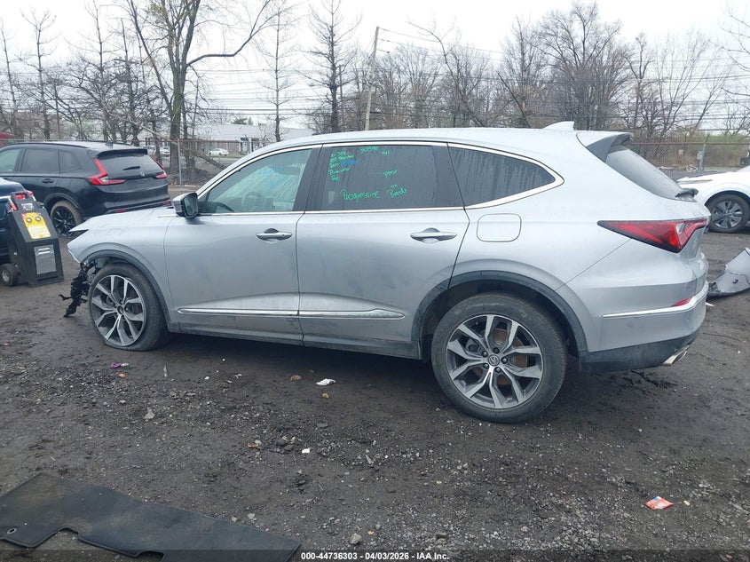 2022 Acura Mdx Technology Package VIN: 5J8YE1H47NL016950 Lot: 44736303