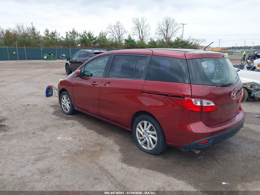 2012 Mazda 5 2.5 Sport red Lot 111044736393 Vin JM1CW2BL3C0110673