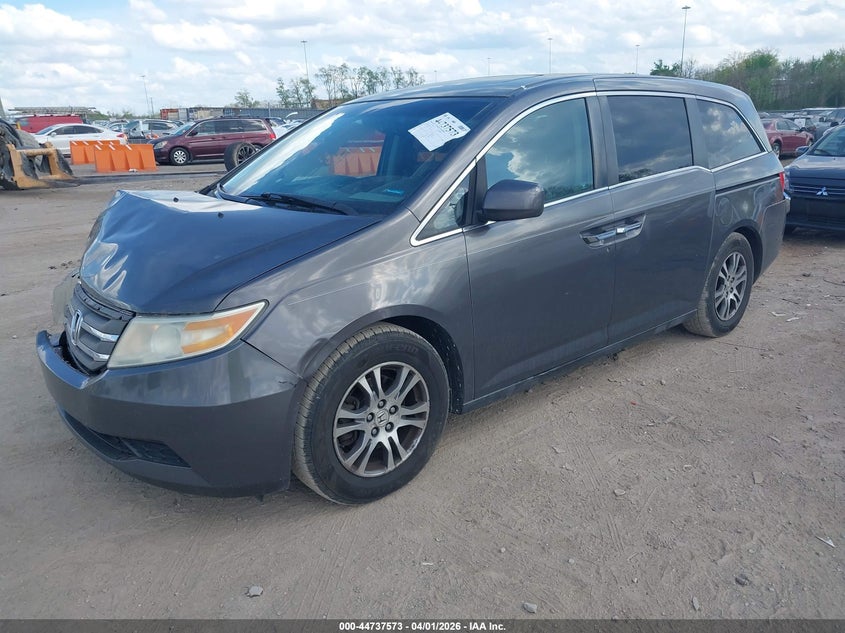 2012 Honda Odyssey 3.5 Ex-L grey Lot 111044737573 Vin 5FNRL5H68CB092758