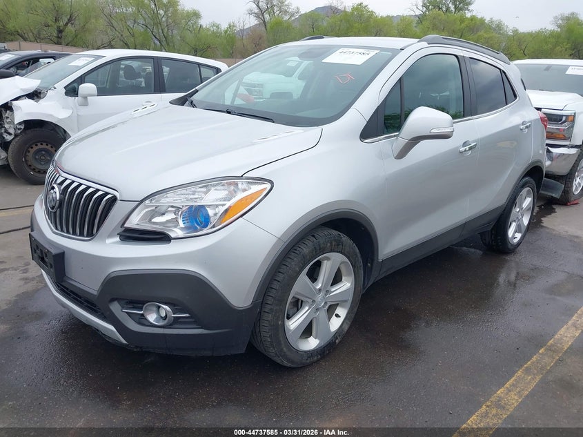 Vin: kl4cjcsbxfb224684, lot: 45234773, buick encore leather 20152