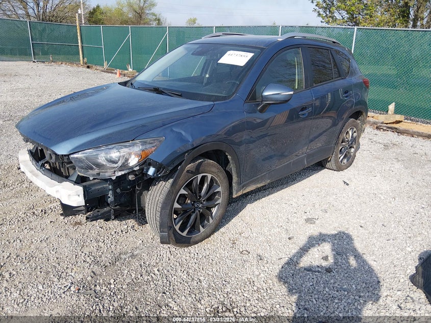 Vin: jm3ke4dy3g0716510, lot: 45235043, mazda cx-5 grand touring 20162