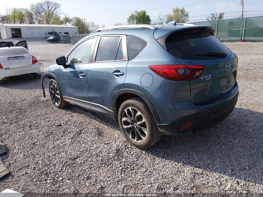 Vin: jm3ke4dy3g0716510, lot: 45235043, mazda cx-5 grand touring 20163