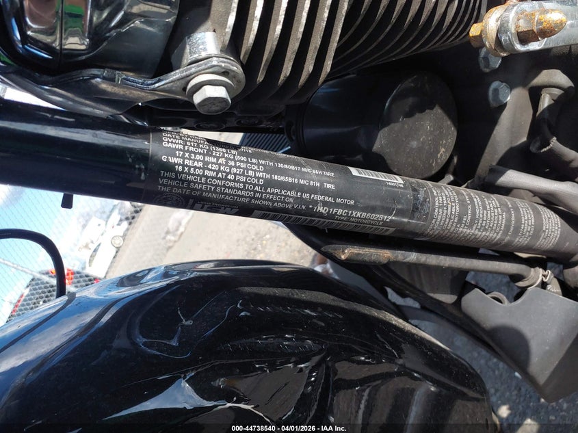 2019 Harley-Davidson Flhr VIN: 1HD1FBC1XKB602512 Lot: 44738540