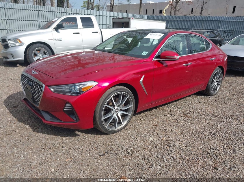 Vin: kmtg44la8mu072661, lot: 45235856, genesis g70 2.0t awd 20212