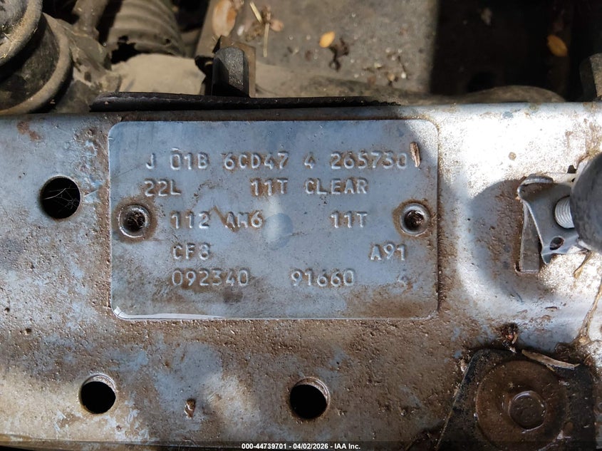 1988 Cadillac Deville VIN: LOT-1-44739701 Lot: 44739701