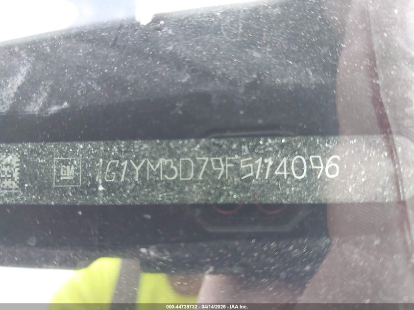 2015 Chevrolet Corvette Stingray Z51 VIN: 1G1YM3D79F5114096 Lot: 44739732