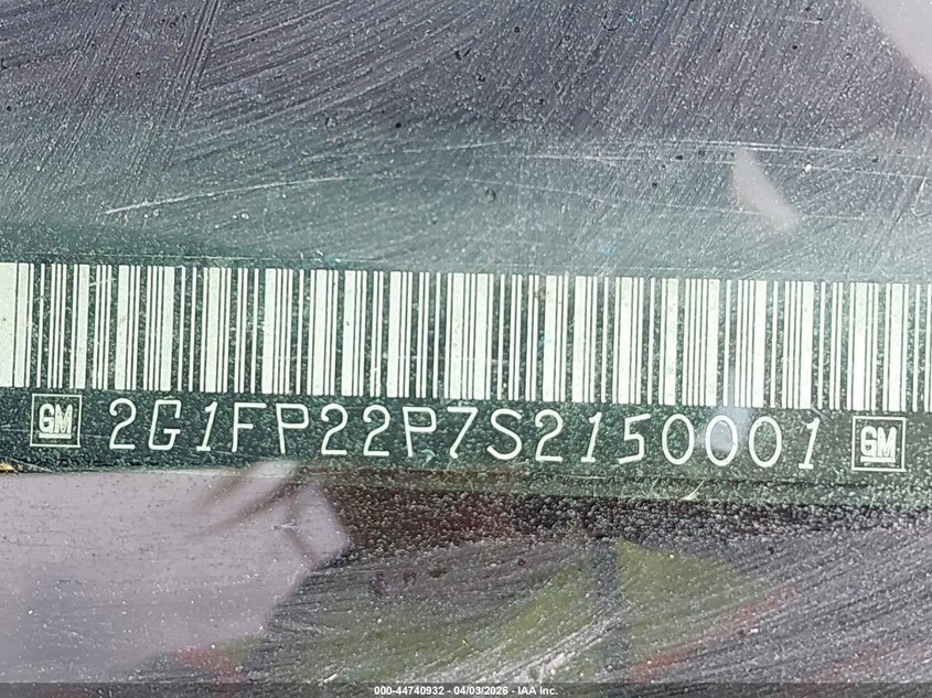 1995 Chevrolet Camaro Z28 VIN: 2G1FP22P7S2150001 Lot: 44740932