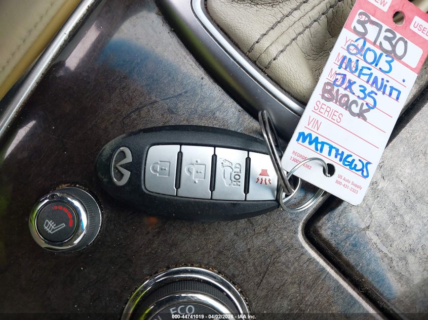 2013 Infiniti Jx35 VIN: 5N1AL0MM0DC352651 Lot: 44741019