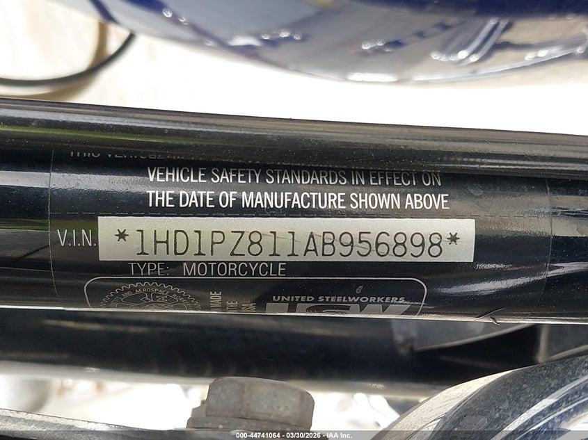 2010 Harley-Davidson Flhxse VIN: 1HD1PZ811AB956898 Lot: 44741064