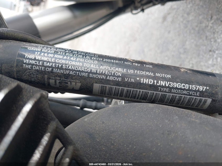 2016 Harley-Davidson Flstfb Fatboy Lo VIN: 1HD1JNV39GC015797 Lot: 44742468