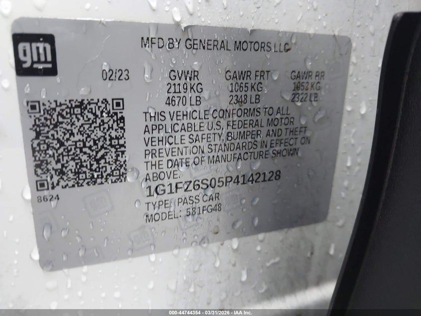 2023 Chevrolet Bolt Euv Fwd Premier VIN: 1G1FZ6S05P4142128 Lot: 44744354