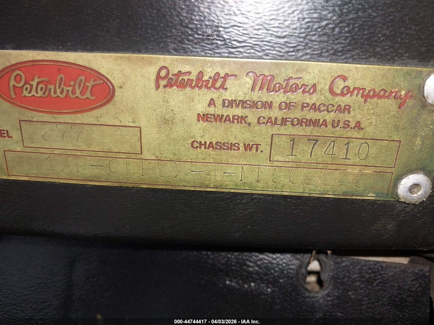 1991 OTHER PETERBILT 377 TRUCK N/A