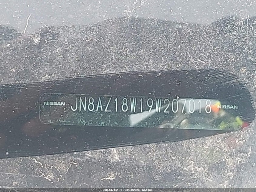 2009 Nissan Murano S VIN: JN8AZ18W19W207018 Lot: 44745181
