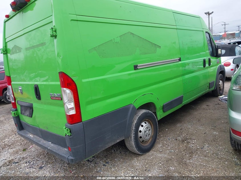 Vin: 3c6urvjg0ee123237, lot: 45243081, ram promaster 3500 high roof 20144