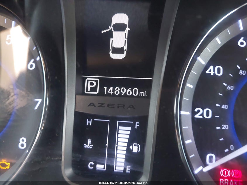 2013 Hyundai Azera VIN: KMHFG4JG1DA227749 Lot: 44746721