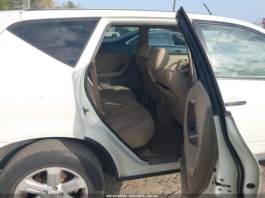 2006 Nissan Murano S VIN: JN8AZ08TX6W425423 Lot: 44747648