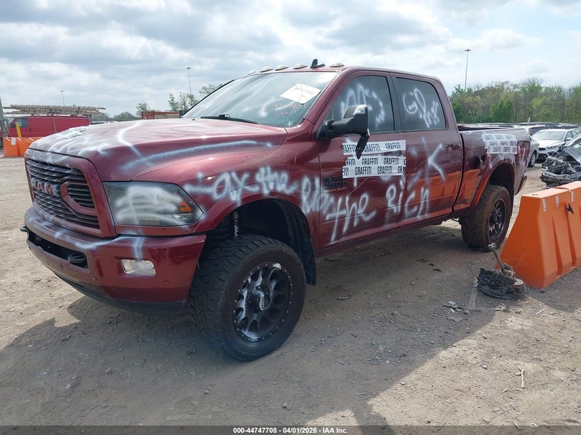 Vin: 3c6ur5flxjg213743, lot: 45244904, ram 2500 laramie  4x4 6'4 box 20182