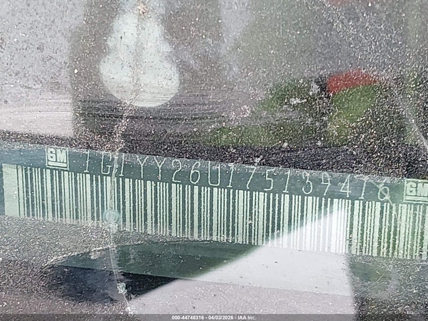 2007 Chevrolet Corvette VIN: 1G1YY26U175139416 Lot: 44748316