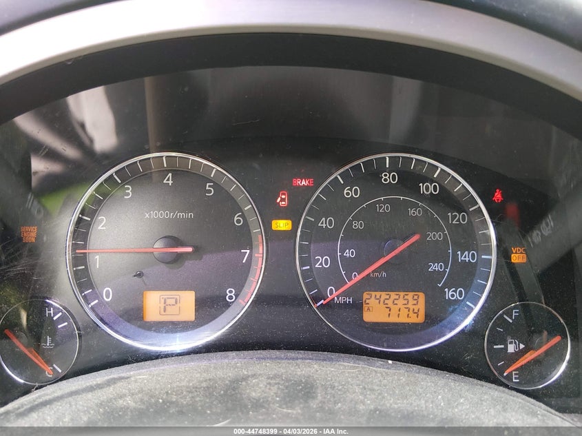 2005 Infiniti Fx35 VIN: JNRAS08W35X219959 Lot: 44748399