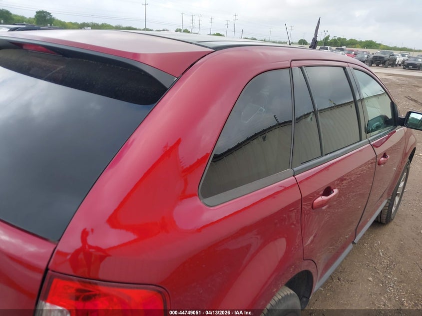 2FMDK3JC6DBC64412 2013 Ford Edge 3.5 Sel red