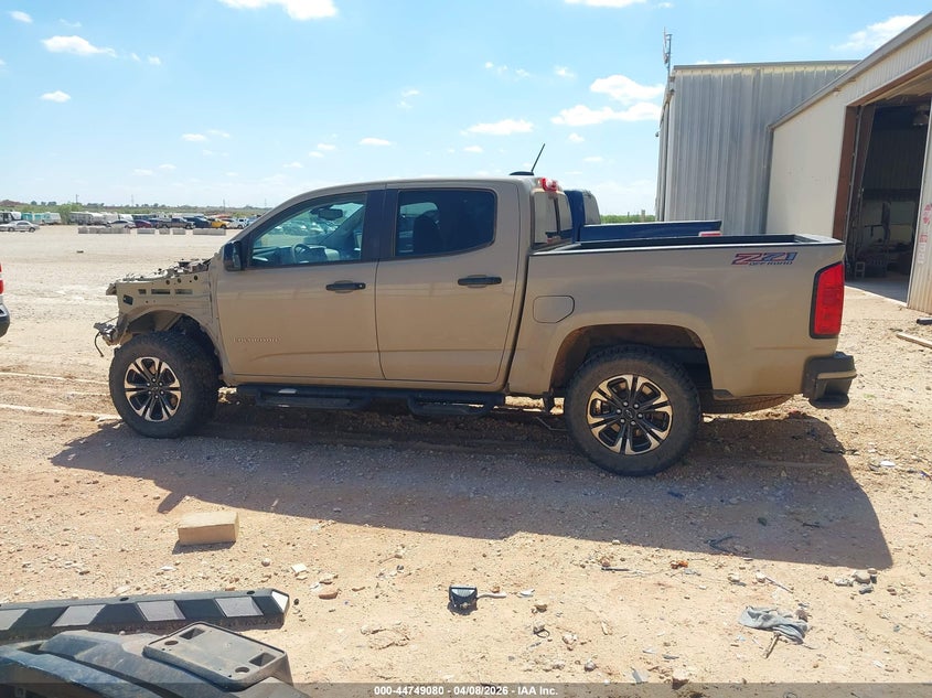 VIN 1GCGTDEN7N1330673 2022 CHEVROLET COLORADO 4WD  SHORT BOX Z71