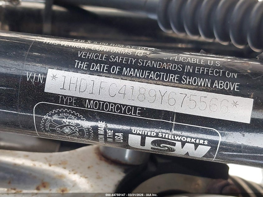 2009 Harley-Davidson Flhtcu VIN: 1HD1FC4189Y675566 Lot: 44750147