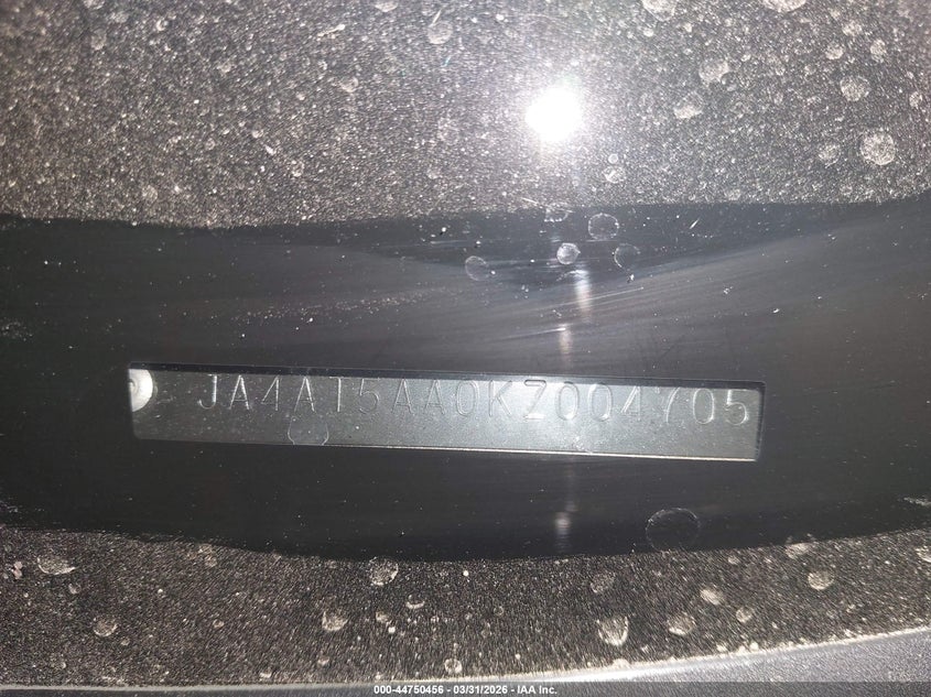 2019 Mitsubishi Eclipse Cross Sel VIN: JA4AT5AA0KZ004705 Lot: 44750456