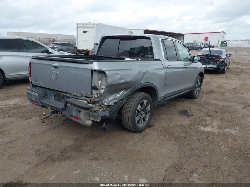 2019 Honda Ridgeline Rtl VIN: 5FPYK3F53KB000796 Lot: 44750471