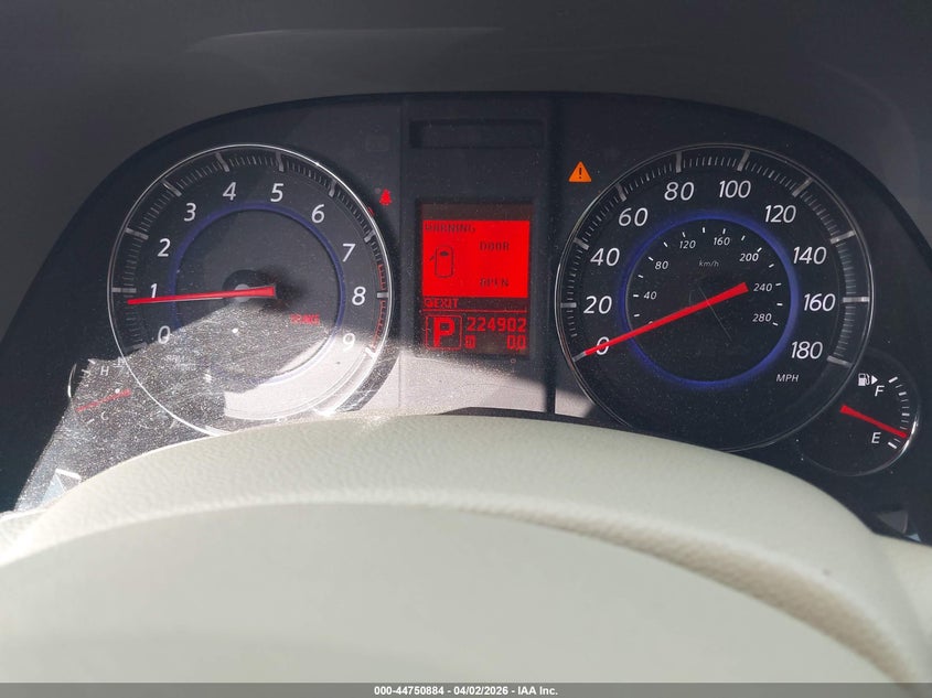 2011 Infiniti Fx35 VIN: JN8AS1MU5BM710447 Lot: 44750884