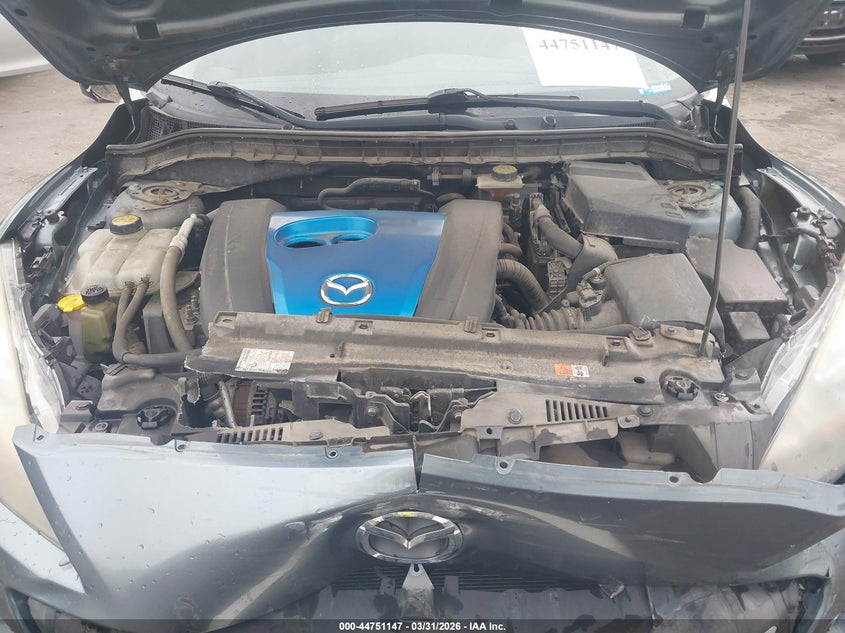 2012 Mazda 3 2.0 I Touring blue Lot 111044751147 Vin JM1BL1V71C1691825