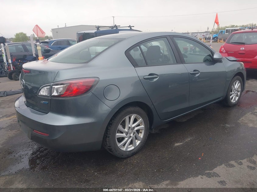 2012 Mazda 3 2.0 I Touring blue Lot 111044751147 Vin JM1BL1V71C1691825