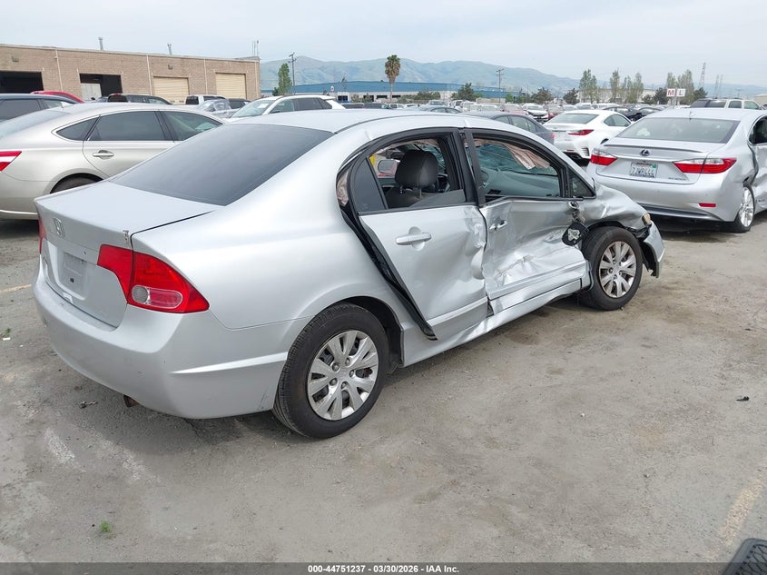 2008 HONDA CIVIC SEDAN 1.8L I-4 VVT, 140HP