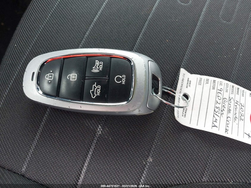 2022 Hyundai Santa Cruz Sel VIN: 5NTJBDAEXNH013771 Lot: 44751521