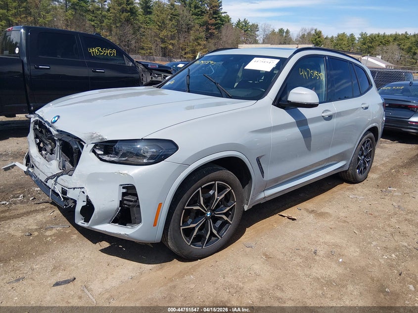 Vin: 5ux53dp06n9j07596, lot: 45248742, bmw x3 xdrive30i 20222