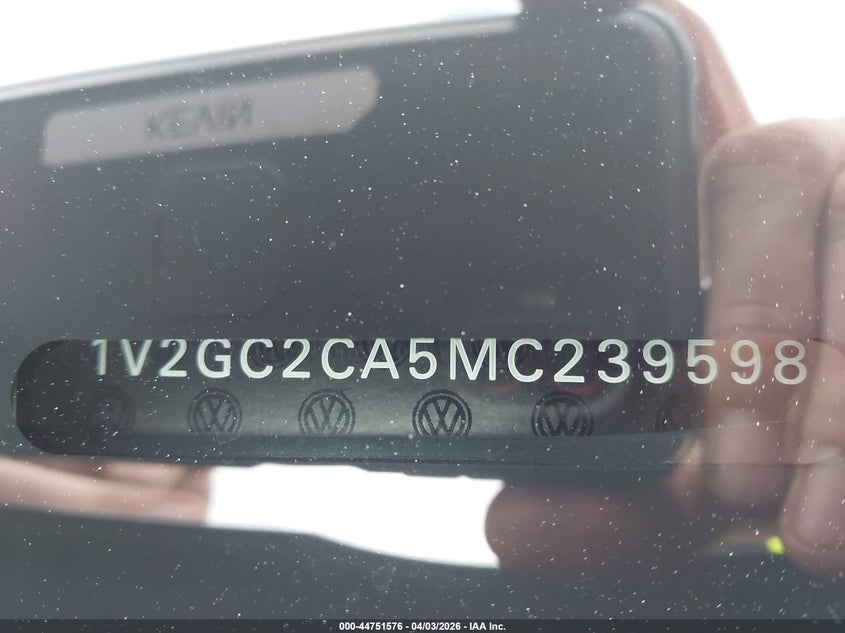 2021 Volkswagen Atlas Cross Sport 2.0T S VIN: 1V2GC2CA5MC239598 Lot: 44751576