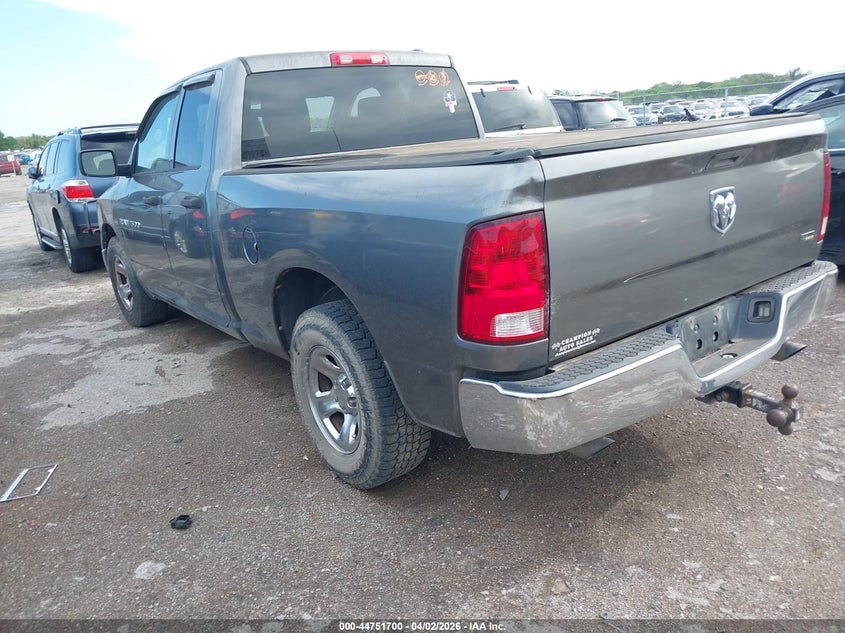 2012 Ram 1500 4.7 Ram St grey Lot 111044751700 Vin 1C6RD6FP8CS101225