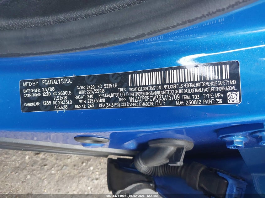 2024 Dodge Hornet R/T Eawd VIN: ZACPDFCW3R3A15709 Lot: 44751907