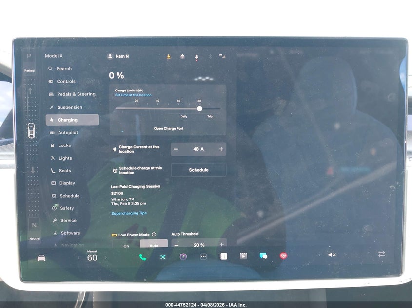 2022 Tesla Model X Plaid Tri Motor All-Wheel Drive VIN: 7SAXCBE62NF340003 Lot: 44752124