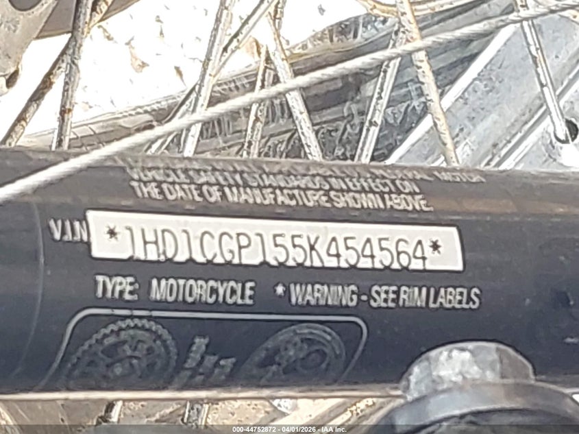 2005 Harley-Davidson Xl1200 C VIN: 1HD1CGP155K454564 Lot: 44752872
